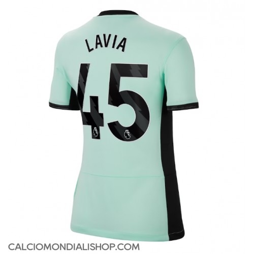 Maglie da calcio Chelsea Romeo Lavia #45 Terza Maglia Femminile 2023-24 Manica Corta
